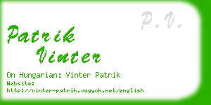 patrik vinter business card